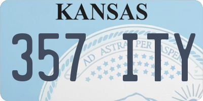 KS license plate 357ITY