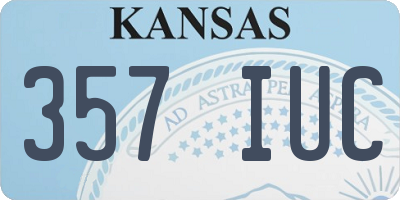 KS license plate 357IUC