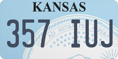 KS license plate 357IUJ
