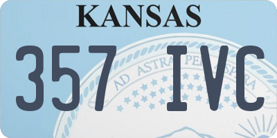 KS license plate 357IVC