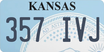 KS license plate 357IVJ