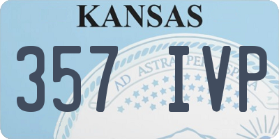 KS license plate 357IVP