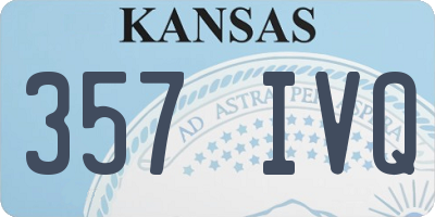 KS license plate 357IVQ