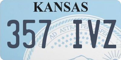 KS license plate 357IVZ