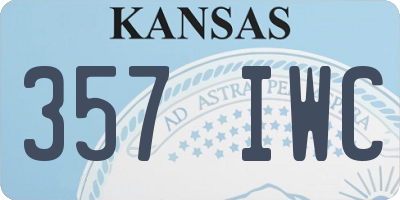KS license plate 357IWC