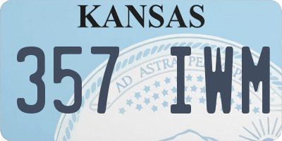 KS license plate 357IWM