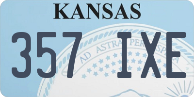 KS license plate 357IXE