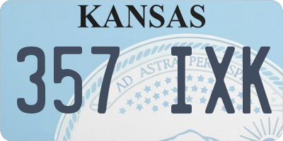 KS license plate 357IXK