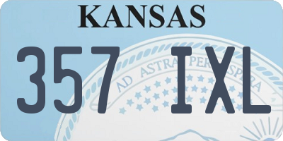 KS license plate 357IXL