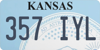 KS license plate 357IYL