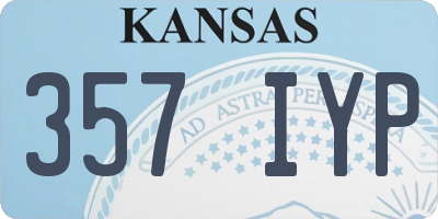 KS license plate 357IYP