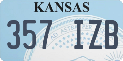 KS license plate 357IZB