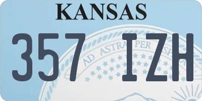 KS license plate 357IZH