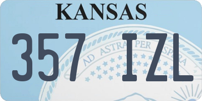 KS license plate 357IZL
