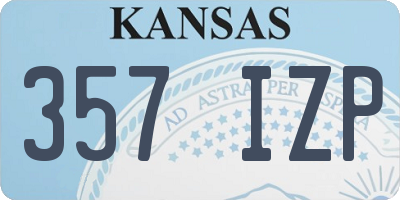 KS license plate 357IZP