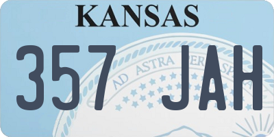 KS license plate 357JAH