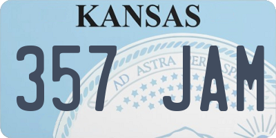 KS license plate 357JAM