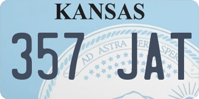 KS license plate 357JAT