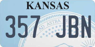 KS license plate 357JBN