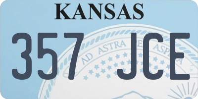 KS license plate 357JCE