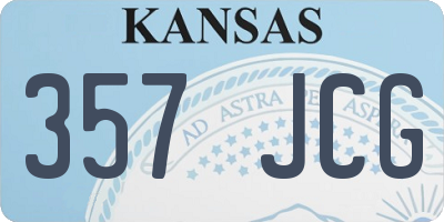 KS license plate 357JCG
