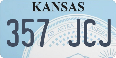 KS license plate 357JCJ