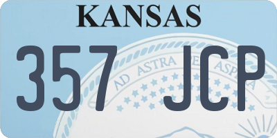 KS license plate 357JCP
