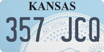 KS license plate 357JCQ