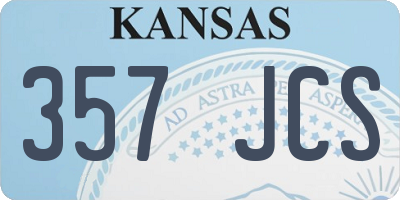 KS license plate 357JCS