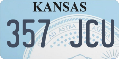 KS license plate 357JCU
