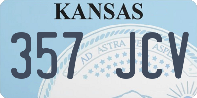 KS license plate 357JCV