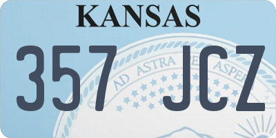 KS license plate 357JCZ