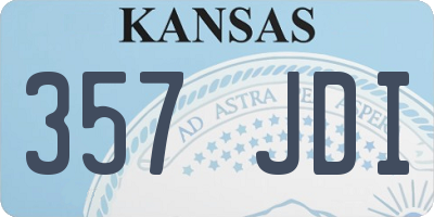 KS license plate 357JDI