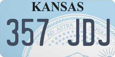 KS license plate 357JDJ