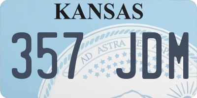KS license plate 357JDM