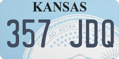 KS license plate 357JDQ