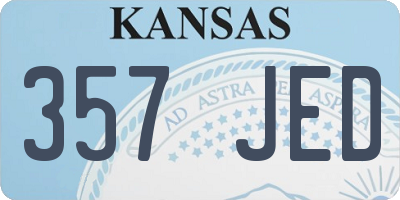 KS license plate 357JED