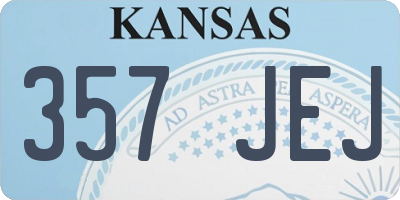 KS license plate 357JEJ