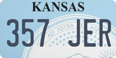 KS license plate 357JER