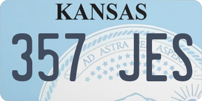KS license plate 357JES