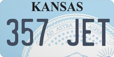 KS license plate 357JET