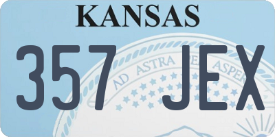 KS license plate 357JEX