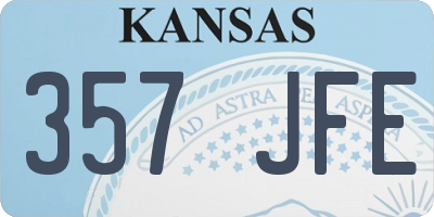 KS license plate 357JFE