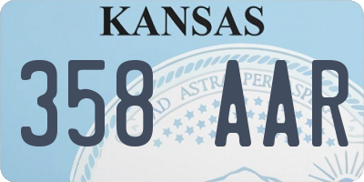 KS license plate 358AAR