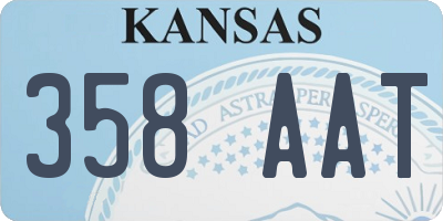 KS license plate 358AAT
