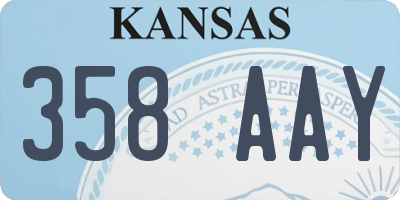 KS license plate 358AAY