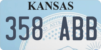 KS license plate 358ABB