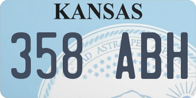 KS license plate 358ABH