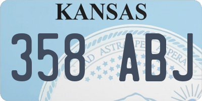 KS license plate 358ABJ