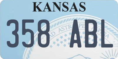 KS license plate 358ABL